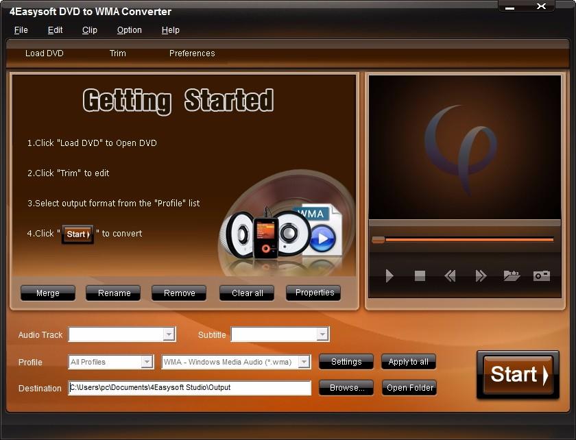 4Easysoft DVD to WMA Converter,DVD转WMA,音频转换