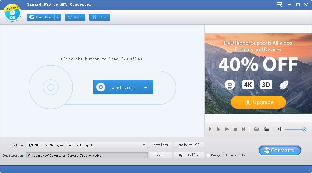 Tipard DVD to MP3 Converter下载,DVD转MP3软件