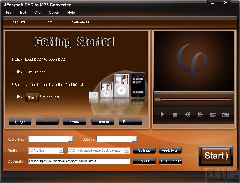 4Easysoft DVD to MP3 Converter,DVD转MP3,音频转换