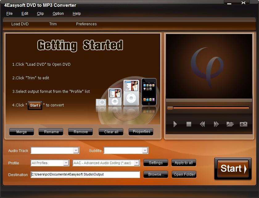 4Easysoft DVD to MP3 Converter,DVD转MP3,音频转换