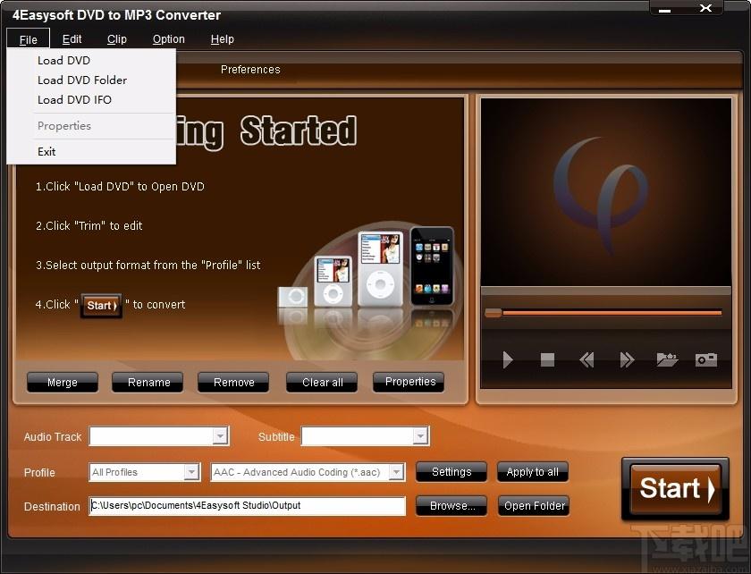 4Easysoft DVD to MP3 Converter,DVD转MP3,音频转换