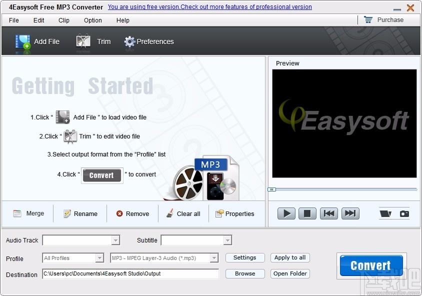 4Easysoft Free MP3 Converter下载,MP3音频格式转换器