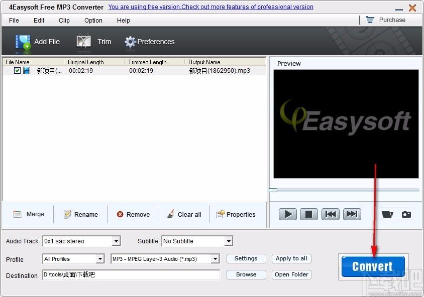 4Easysoft Free MP3 Converter下载,MP3音频格式转换器