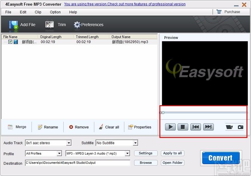 4Easysoft Free MP3 Converter下载,MP3音频格式转换器